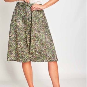 Bibico Green Floral Skirt, NWT, UK 10
